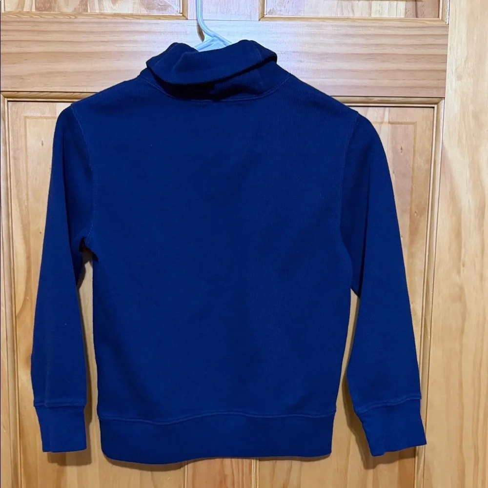 GAP Kids Navy Blue Knit Shawl Neck Sweater, Boys Size Medium (8)